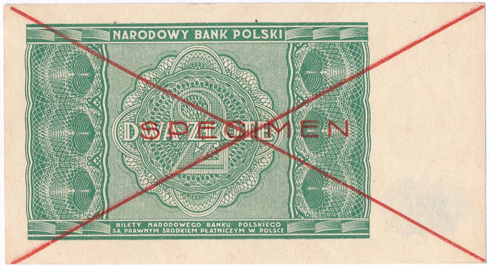 Banknot. 2 złote 1946 SPECIMEN